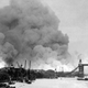 Smoke billows over London following the first major German air raid on the city on September 7, 1940